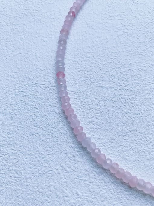 Scarlet White N-ST-0018 Natural  Gemstone Crystal Chain Irregular Bohemia Handmade Beaded Necklace 3