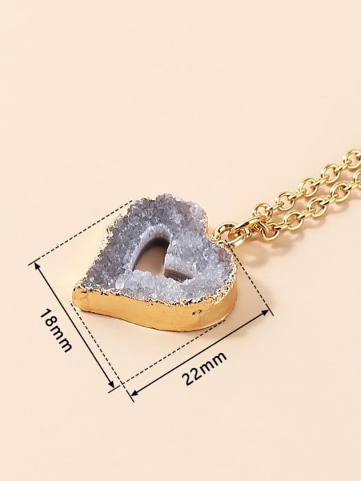 NA-Stone Natural Stone+Heart Artisan Necklace 1