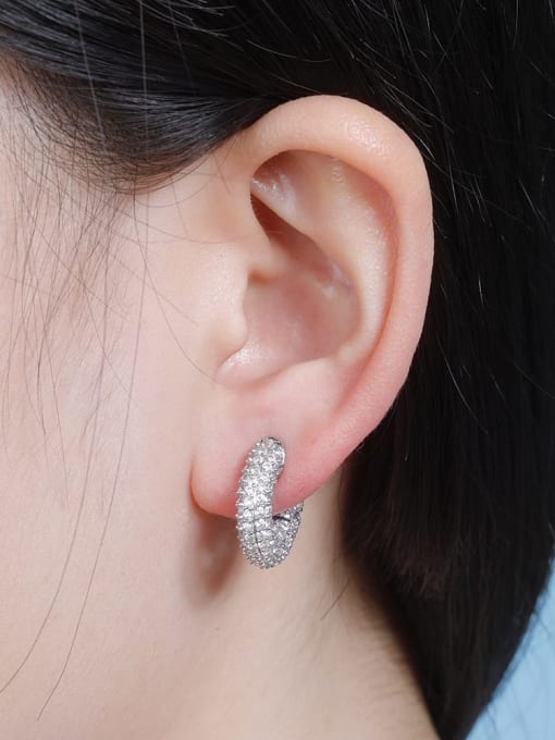 LM Brass Cubic Zirconia Earring 1