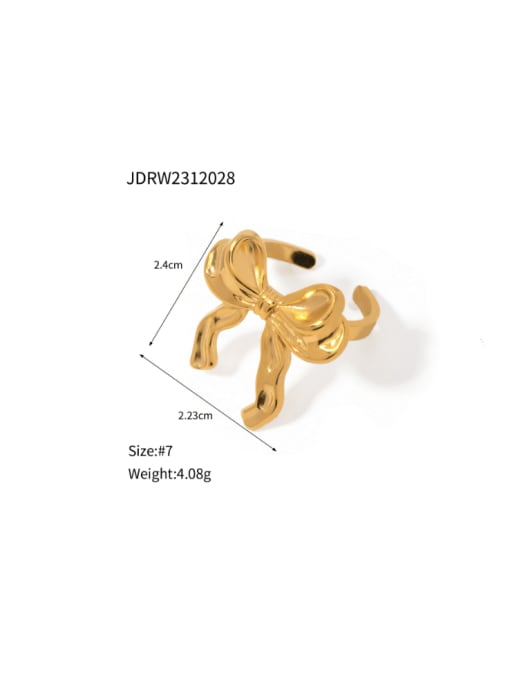 JDRW2312028 Stainless steel Bowknot Minimalist Stud Earring