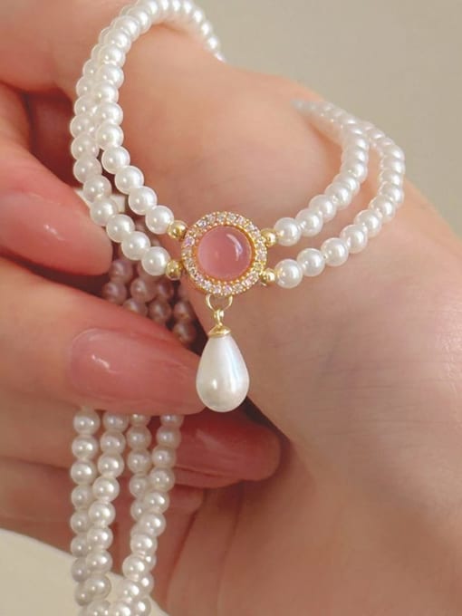LM Swarovski artificial pearl Necklace 0