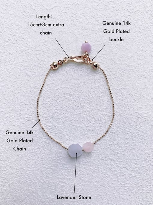 Scarlet White Natural  Gemstone Crystal Beads Adjustable Handmade Beaded Bracelet 1