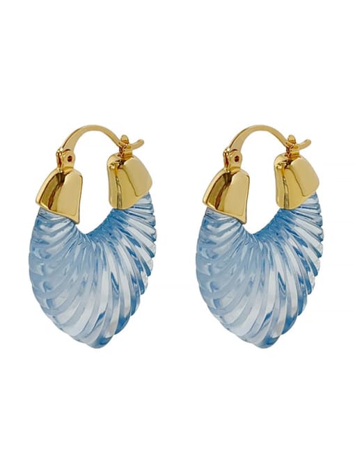 LM Brass Resin Artisan Drop Earring with multiple colors 2