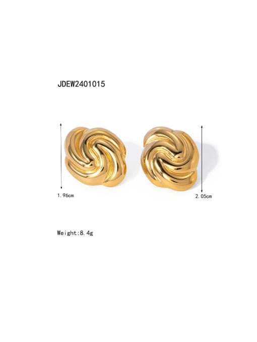 JDEW2401015 Stainless steel Geometric Hip Hop Stud Earring
