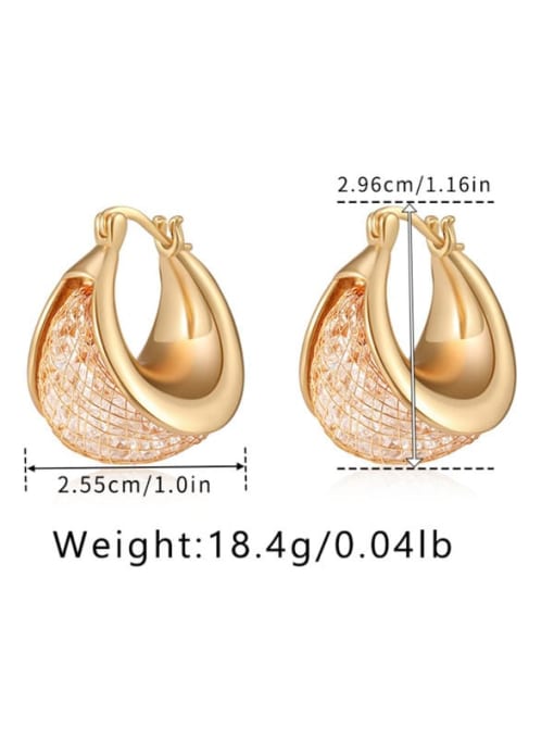 KE1041 Brass Geometric Earring