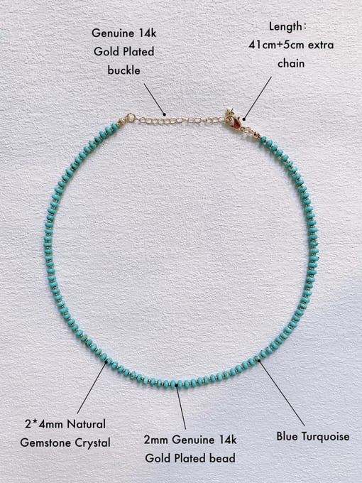 Scarlet White N-STMT-001 Natural  Gemstone Crystal Chain Handmade Beaded Necklace 3