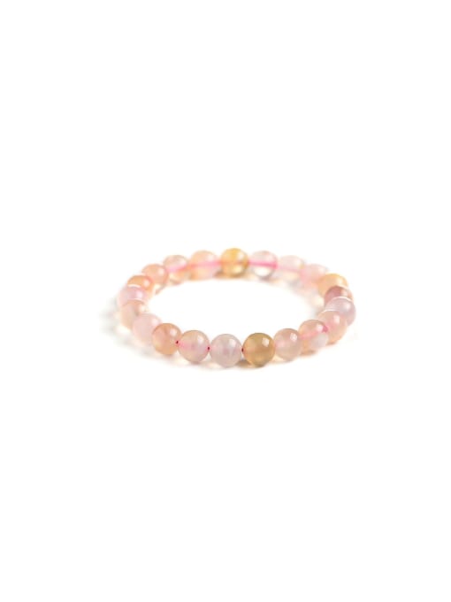 NA-Stone Cherry blossoms Agate Minimalist Handmade Beaded Bracelet 0