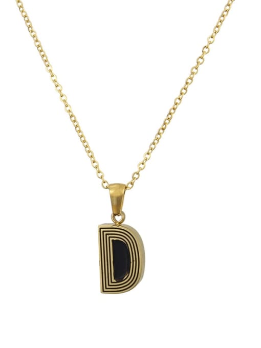 D Stainless steel Letter Initials 26 Letter a to z Necklace
