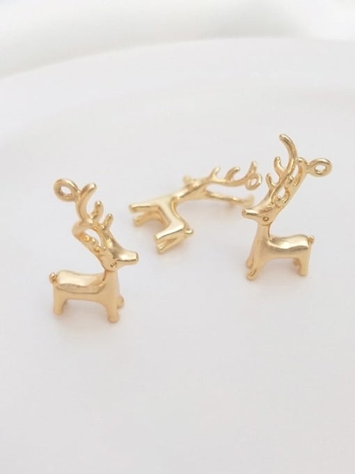 +deer  Pendant N-DIY-0030 Natural Gemstone Crystal Beads Chain Animal Pendant Handmade Beaded Necklace