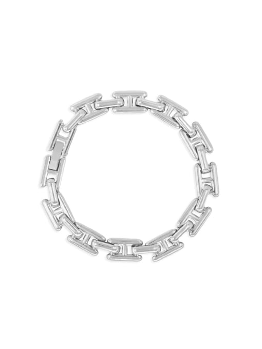 YS744, Steel Color, Braclete,18cm Titanium Steel Cuban Necklace