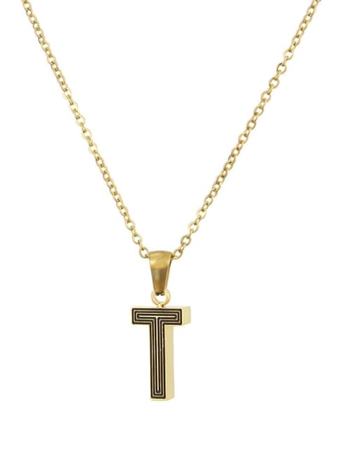 T Stainless steel Letter Initials 26 Letter a to z Necklace