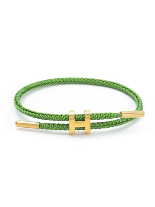 green Titanium Steel Adjustable Bracelet