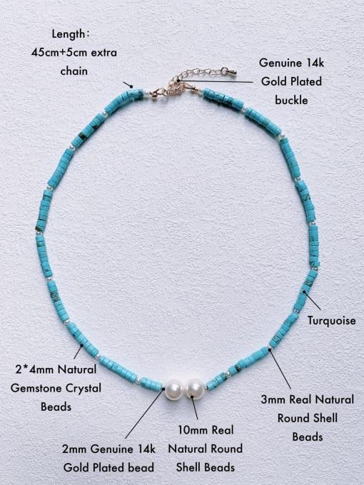 Scarlet White N-STPE-0010 Natural Gemstone Crystal Beads Chain Handmade Beaded Necklace 2