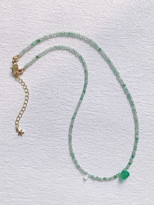 Scarlet White N-ST-0010 Natural  Gemstone Crystal Chain Irregular Bohemia Handmade Beaded Necklace