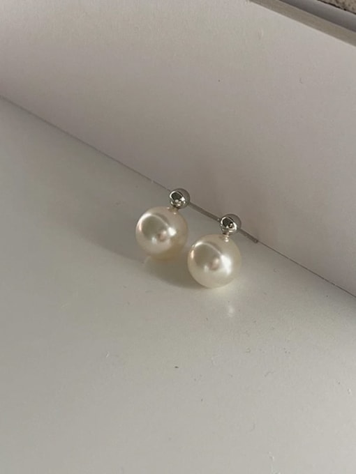 Metal pearls Alloy Cubic Zirconia Geometric Dainty Stud Earring