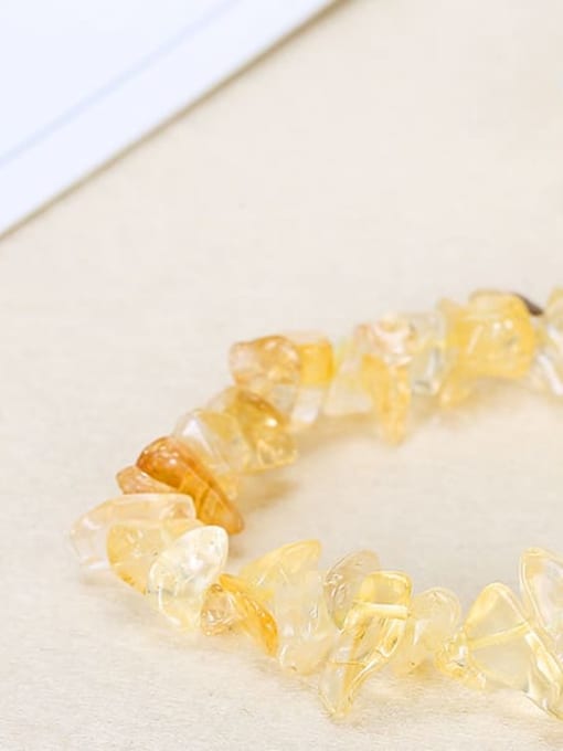 Natural Topaz Crushed Stone Bracelet Crystal gravel Minimalist Handmade Beaded Bracelet