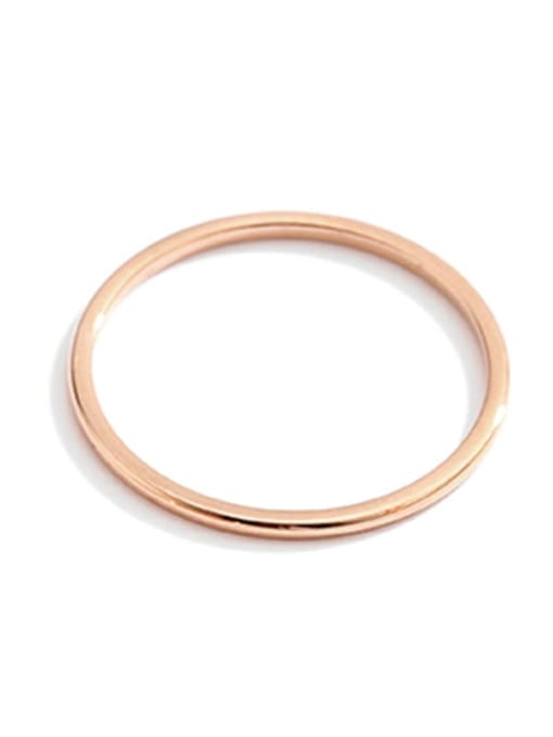 Rose gold 1mm plain ring Titanium Steel Minimalist Ring