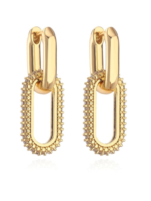 LM Brass Geometric Drop Earring 0