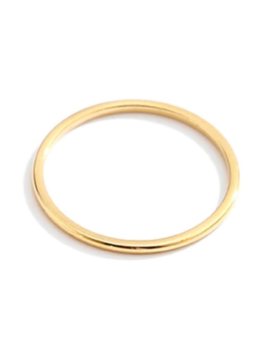 Gold 1mm Plain Ring Titanium Steel Minimalist Ring