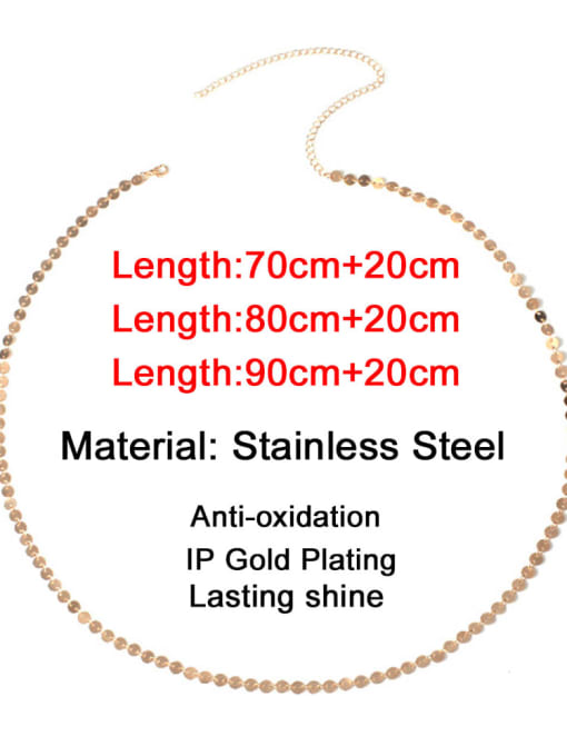 DZA187 Round Gold Stainless steel Geometric Trend Belts