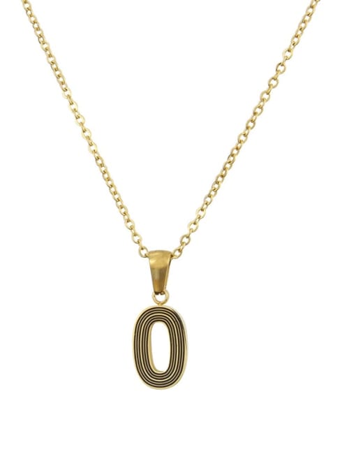 O Stainless steel Letter Initials 26 Letter a to z Necklace