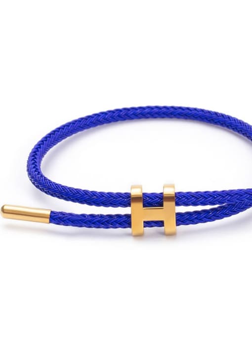 Dark blue Titanium Steel Adjustable Bracelet