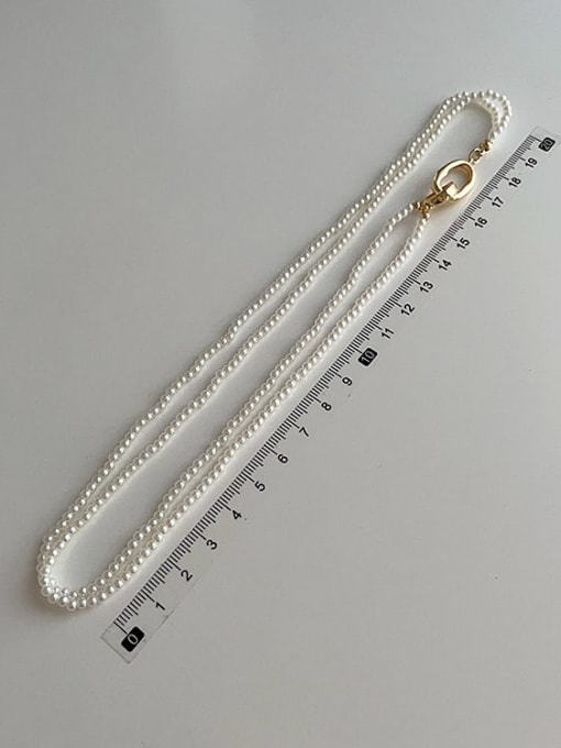 LM Alloy Imitation Pearl Geometric Trend Multi Strand Necklace 3