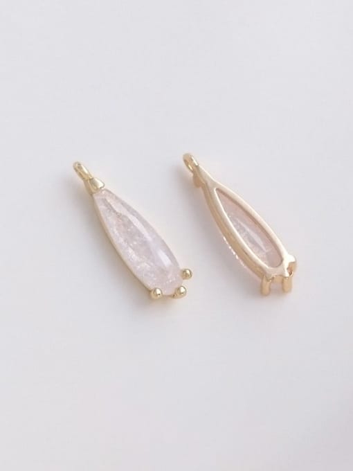 +pink Water Drop Pendant N-DIY-0015 Gemstone Crystal Chain Water Drop Pendant  Minimalist handmade Beaded Necklace