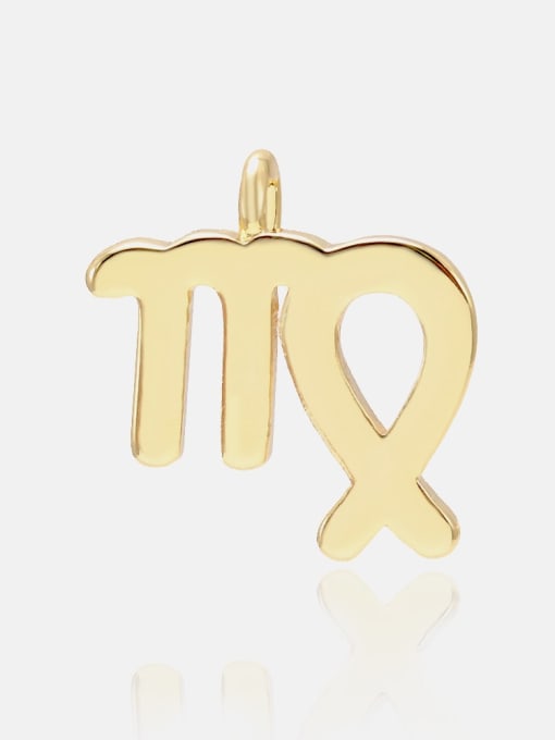 Virgo, golden Brass Constellation Cute Pendant