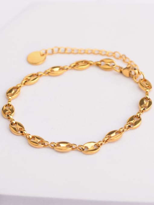 gold color Stainless steel Link Bracelet