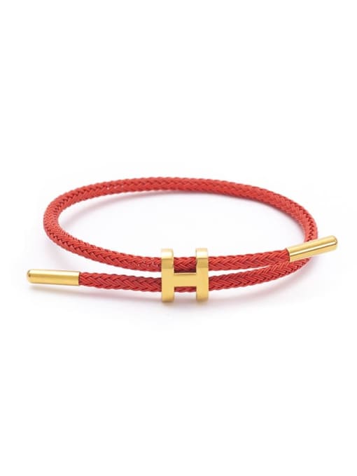 Bright red Titanium Steel Adjustable Bracelet