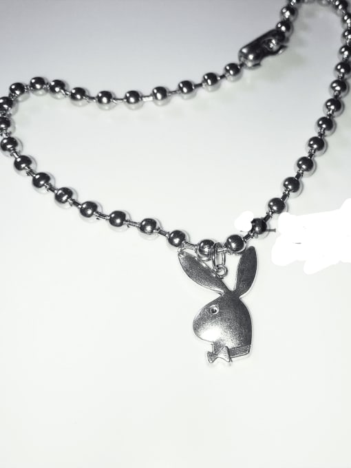 Rabbit Necklace Stainless steel Body Bead Rabbit Necklace