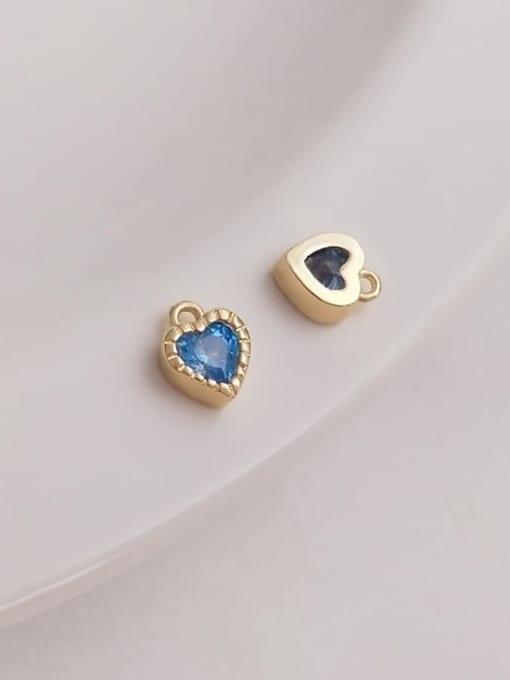+Blue Heart Pendant N-DIY-0014 Gemstone Crystal Chain Heart Pendant Minimalist Handmade Beaded Necklace