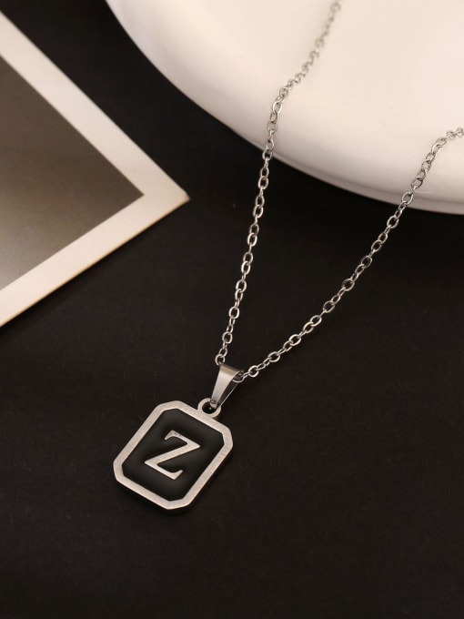 Z Stainless steel Geometric Initials Necklace