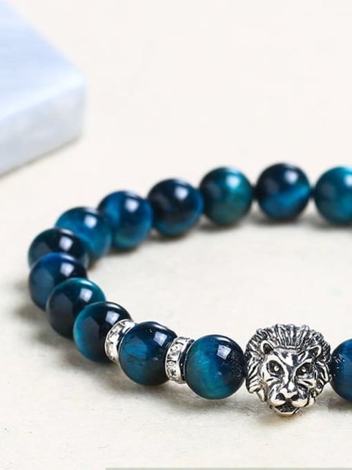 Sapphire blue Alloy Crystal Lion Trend Handmade Beaded Bracelet/Multi-color optional