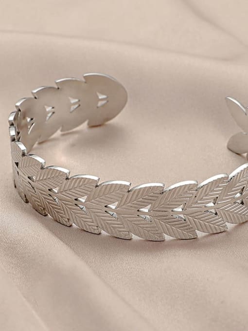 y538-2,Steel Color Stainless steel Cuff Bangle with 18 styles