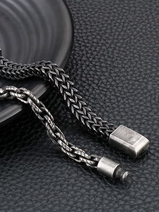 LM Titanium Steel Geometric Bracelet For Men 1