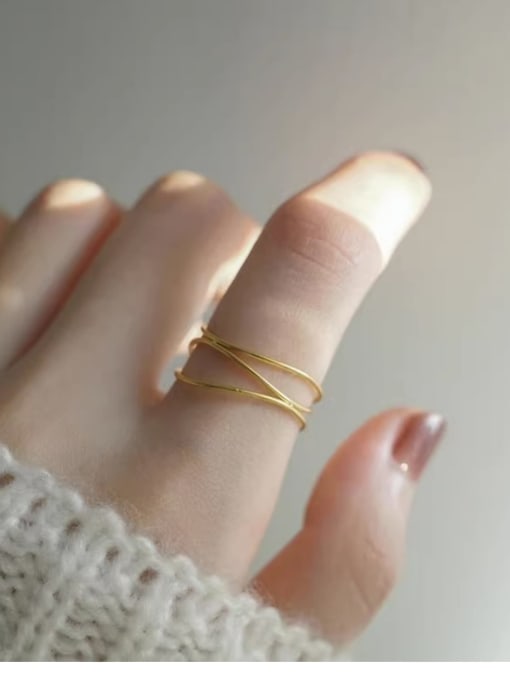 Three layer ultra-fine interwoven ring Titanium Steel Minimalist Ring