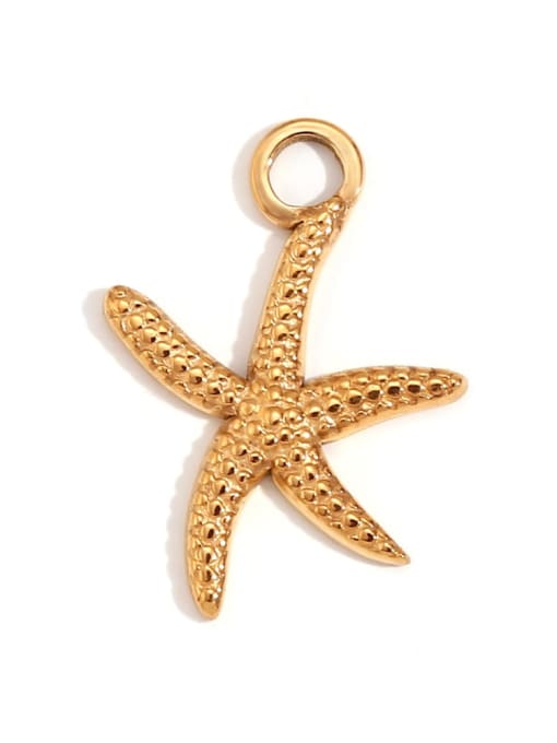 Starfish pendant Stainless steel 18K Gold Plated Irregular Charm