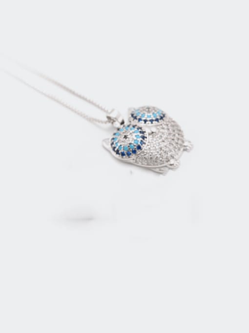 Necklace Platinum White Blue Brass Cubic Zirconia  Cute Eagle Earring and Necklace Set