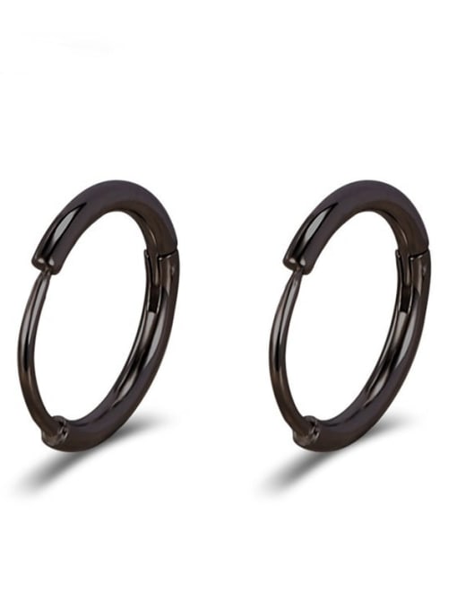 LM Titanium Steel Round Hoop Earring With 7 sizes 4