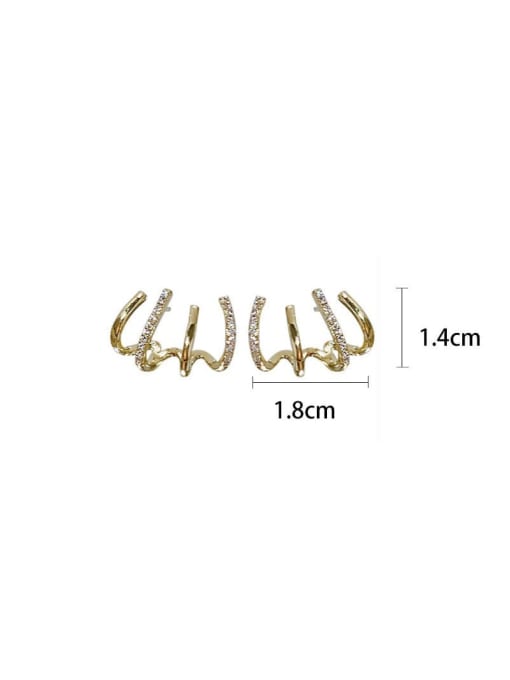 LM Brass hypoallergenic 925 silver needle fashion four-claw earrings 2