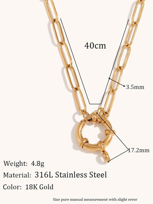 LM Stainless steel Geometric Link 40cm Necklace For DIY pendant 2