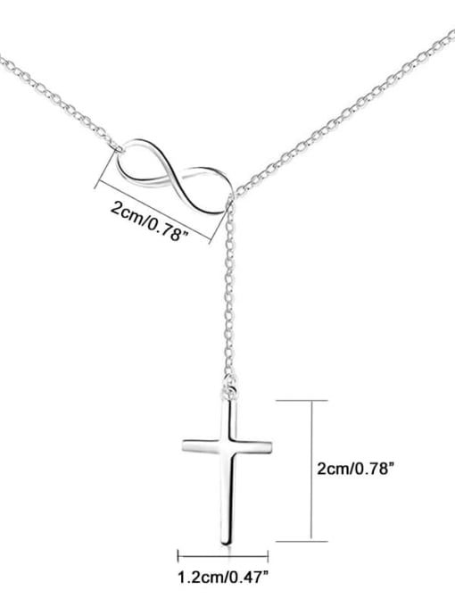 LM Stainless steel Lariat Cross Friend Necklace with waterproof 1