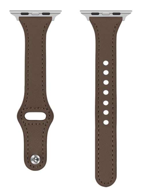 brown Leather Wristwatch Band For Apple Watch Series 1-7