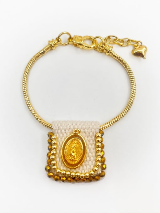 yellow Brass Religious Bracelet