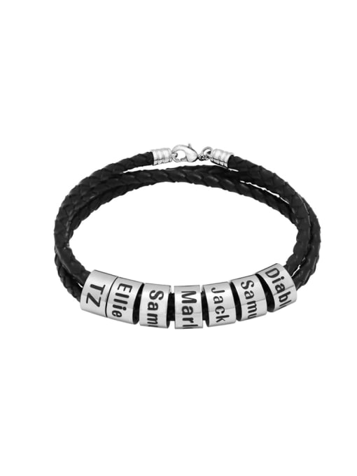 LM Stainless steel Handmade Weave Bracelet For Customize 0