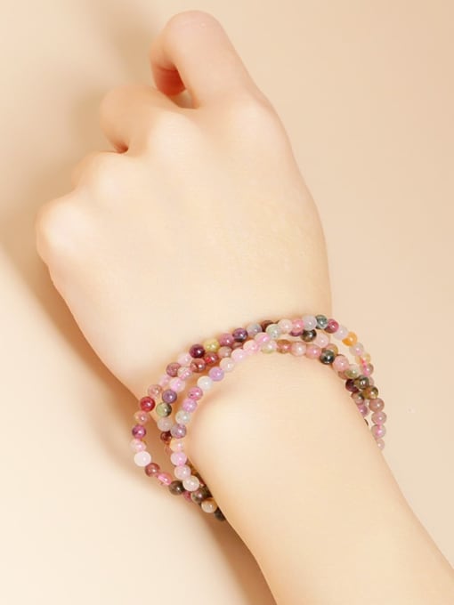 NA-Stone Natural Stone Minimalist three circle beads  Handmade Beaded Bracelet 1