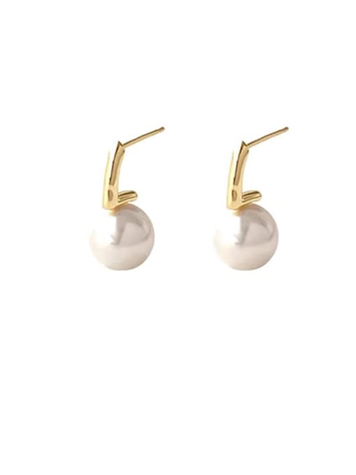 LM Alloy Imitation Pearl Geometric Dainty Stud Earring 0
