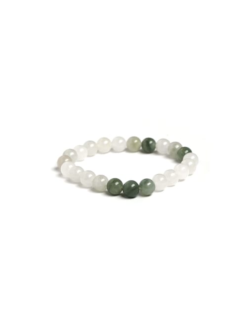 NA-Stone Ice jade Minimalist Handmade Beaded Bracelet 0